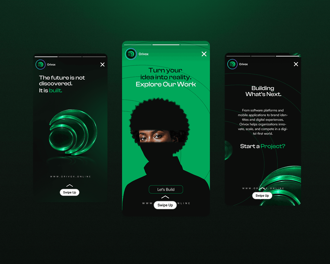 Orivox mobile story interface designs
